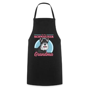 Zwergschnauzer Grandma Schnauzer Hunde Geschenk - Kochschürze - Schwarz - Vorne - AI Model Male 185 dark (185cm)