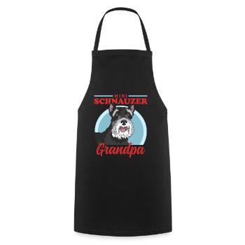 Zwergschnauzer Grandpa Schnauzer Hunde Geschenk - Kochschürze - Schwarz - Vorne - AI Model Male 185 dark (185cm)