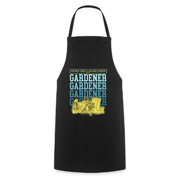 Jardin, jardinier amateur, jardinage, jardinier, cadeau - Tablier de cuisine - noir - Devant - AI Model Male 185 dark (185cm)