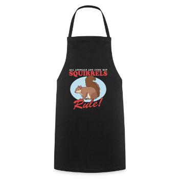 Cute Squirrel Squirrel Gray Squirrel Gift - Cooking Apron - black - Front - AI Model Male 185 dark (185cm)