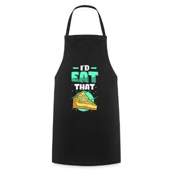 Tarte au citron vert Gâteau au citron cadeau - Tablier de cuisine - noir - Devant - AI Model Male 185 dark (185cm)