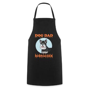Miniature Schnauzer Dad Schnauzer Dog Gift - Cooking Apron - black - Front - AI Model Male 185 dark (185cm)