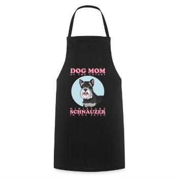 Schnauzer miniature Maman Schnauzer Chien Cadeau - Tablier de cuisine - noir - Devant - AI Model Male 185 dark (185cm)