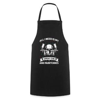 Car Painter Offer for Car Painters - Cooking Apron - black - Front - AI Model Male 185 dark (185cm)