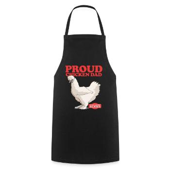 Silk Chicken Dad Chicken Silkie Silk Chickens Gift - Cooking Apron - black - Front - AI Model Male 185 dark (185cm)