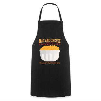 Macaroni and Cheese Mac And Cheese Gift - Cooking Apron - black - Front - AI Model Male 185 dark (185cm)