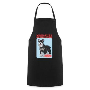 Schnauzer miniature propriétaire Schnauzer chiens cadeau - Tablier de cuisine - noir - Devant - AI Model Male 185 dark (185cm)
