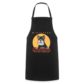 Schnauzer miniature Propriétaire | Cadeau Schnauzer Chien - Tablier de cuisine - noir - Devant - AI Model Male 185 dark (185cm)