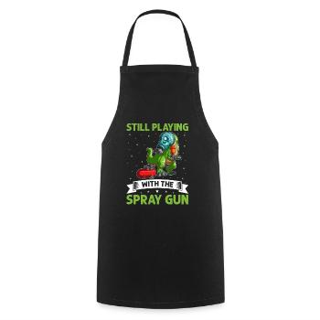 Car painter offer for coachbuilders - Cooking Apron - black - Front - AI Model Male 185 dark (185cm)