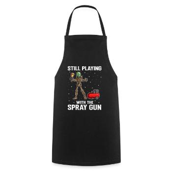 Car painter for body technicians - Cooking Apron - black - Front - AI Model Male 185 dark (185cm)