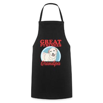 Grand-père de chien de montagne des Pyrénées | Cadeau du propriétaire de chien - Tablier de cuisine - noir - Devant - AI Model Male 185 dark (185cm)