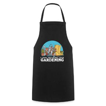 Garden Gardening Home Gardener Gardener Gift - Cooking Apron - black - Front - AI Model Male 185 dark (185cm)