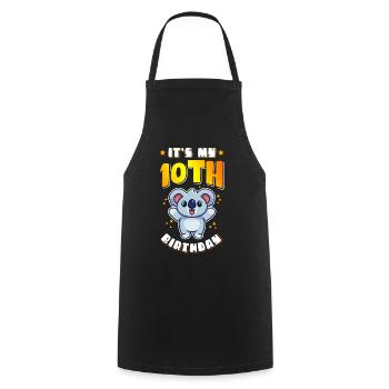 10e anniversaire 10 ans Cadeau Idée Cadeau Cadeau - Tablier de cuisine - noir - Devant - AI Model Male 185 dark (185cm)
