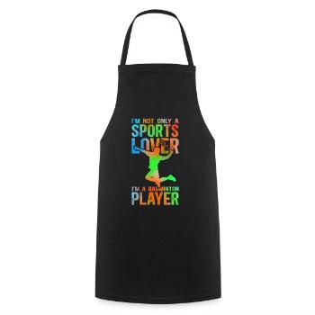 Badminton Badminton Player Gift - Cooking Apron - black - Front - AI Model Male 185 dark (185cm)