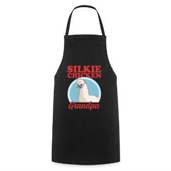 Silk Chicken Grandpa Silk Chicken Silkie Chicken Gift - Cooking Apron - black - Front - AI Model Male 185 dark (185cm)