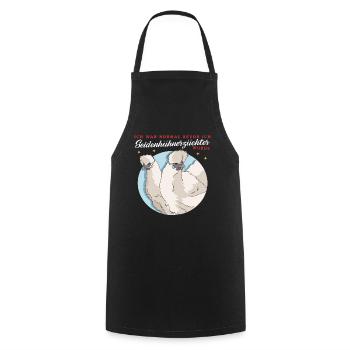 Silk Chicken Silkie Chicken | Silk Chickens Gift - Cooking Apron - black - Front - AI Model Male 185 dark (185cm)