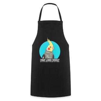 Parakeets | Bird Bird Owner Gift - Cooking Apron - black - Front - AI Model Male 185 dark (185cm)