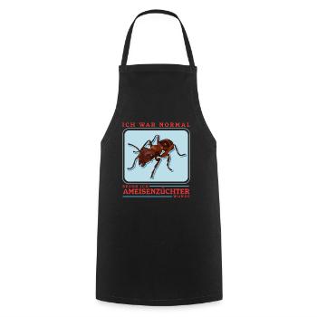 Fourmis Ferme Formicarium Cadeau de fourmi - Tablier de cuisine - noir - Devant - AI Model Male 185 dark (185cm)