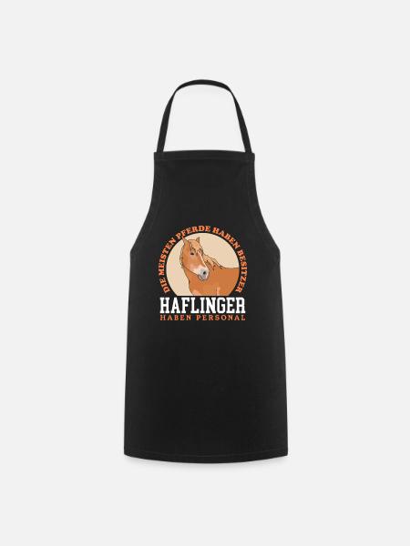 Haflinger Pferde Haffi Pferdebesitzer Geschenk - Kochschürze - Schwarz