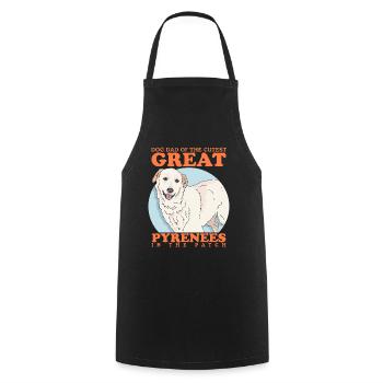 Chien de montagne pyrénéen Papa Chien Chien Propriétaire Cadeau - Tablier de cuisine - noir - Devant - AI Model Male 185 dark (185cm)