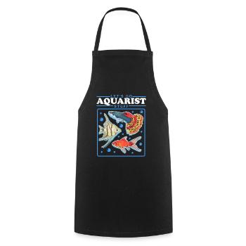 Aquarium Aquariist Aquaristics Ornemental Fish Gift - Tablier de cuisine - noir - Devant - AI Model Male 185 dark (185cm)