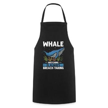 Buckelwal Design für Ozean Meer Wal und Wale - Kochschürze - Schwarz - Vorne - AI Model Male 185 dark (185cm)