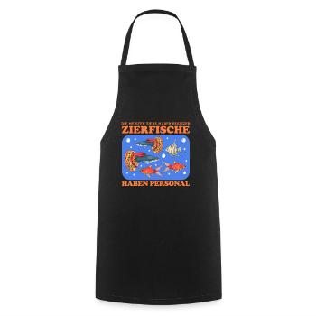 Aquarium Aquaristik Aquarianer Zierfisch Geschenk - Kochschürze - Schwarz - Vorne - AI Model Male 185 dark (185cm)