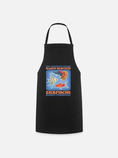 Aquaristik Aquarium Aquarianer Zierfisch Geschenk - Kochschürze - Schwarz