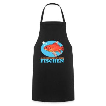 Aquarianer Aquarium Aquaristik Zierfisch Geschenk - Kochschürze - Schwarz - Vorne - AI Model Male 185 dark (185cm)