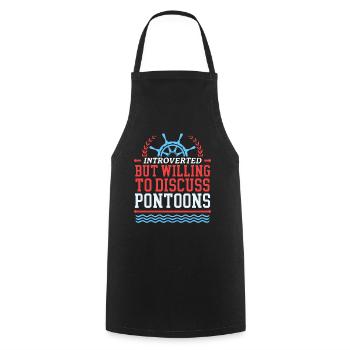 Pontoon Pontoon Boat Pontoon Captain Gift - Cooking Apron - black - Front - AI Model Male 185 dark (185cm)