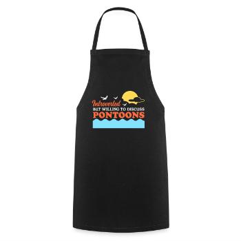 Pontoon Pontoon Boat Captain Gift - Cooking Apron - black - Front - AI Model Male 185 dark (185cm)