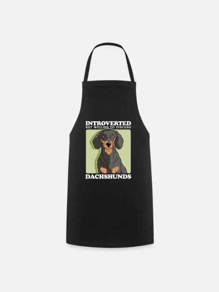 Teckel Teckel Chiens Teckel Cadeau Chien - Tablier de cuisine - noir