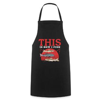 Angler Catfish Fishing Fishing Gift - Cooking Apron - black - Front - AI Model Male 185 dark (185cm)