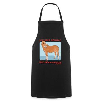 Haflinger Pferde Haffi Pferdebesitzer Geschenk - Kochschürze - Schwarz - Vorne - AI Model Male 185 dark (185cm)