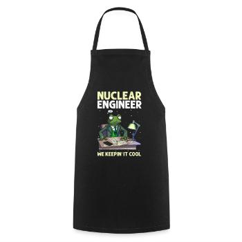 Kernenergie Spruch für Kernenergie - Kochschürze - Schwarz - Vorne - AI Model Male 185 dark (185cm)