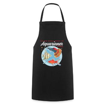Aquarium Aquarianer Zierfisch Aquaristik Geschenk - Kochschürze - Schwarz - Vorne - AI Model Male 185 dark (185cm)