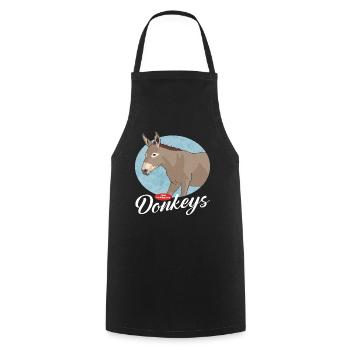 Donkey Donkey Donkey Owner Donkey Lover Gift - Cooking Apron - black - Front - AI Model Male 185 dark (185cm)