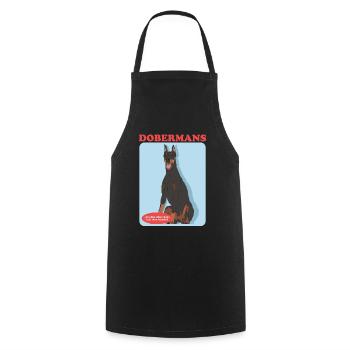 Doberman Dog Dog Owner Gift - Cooking Apron - black - Front - AI Model Male 185 dark (185cm)