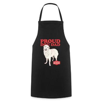 Papa chien de montagne des Pyrénées | Cadeau du propriétaire de chien - Tablier de cuisine - noir - Devant - AI Model Male 185 dark (185cm)