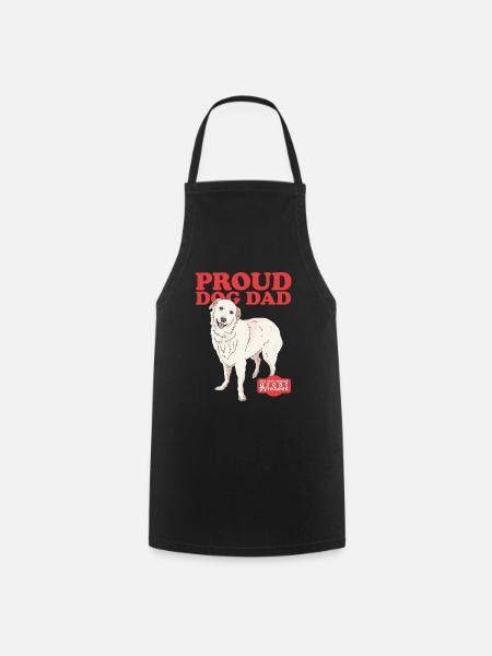 Papa chien de montagne des Pyrénées | Cadeau du propriétaire de chien - Tablier de cuisine - noir