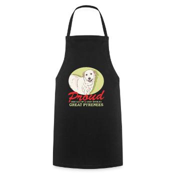 Chien de montagne des Pyrénées Papa Chiens Chien Propriétaire Cadeau - Tablier de cuisine - noir - Devant - AI Model Male 185 dark (185cm)