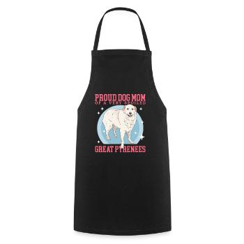 Chien de montagne des Pyrénées Maman Chien Propriétaire Cadeau - Tablier de cuisine - noir - Devant - AI Model Male 185 dark (185cm)