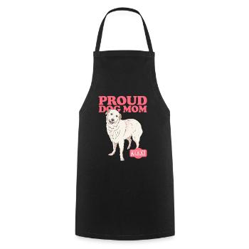 Maman Bouvier des Pyrénées | Cadeau du propriétaire de chien - Tablier de cuisine - noir - Devant - AI Model Male 185 dark (185cm)