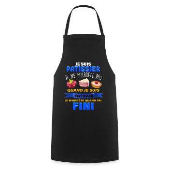 Je suis patissier Et J'Aime ça Cadeau Homme - Tablier de cuisine - noir - Devant - AI Model Male 185 dark (185cm)
