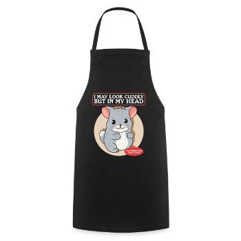 Chinchilla owner cute chinchillas gift - Cooking Apron - black - Front - AI Model Male 185 dark (185cm)