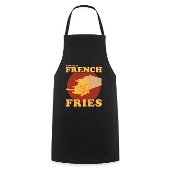 Pommes Frites Fritten Fast Food Fastfood Geschenk - Kochschürze - Schwarz - Vorne - AI Model Male 185 dark (185cm)