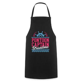 Pontoon Captain Grandma Pontoon Pontoon Boat Gift - Cooking Apron - black - Front - AI Model Male 185 dark (185cm)