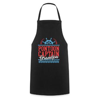 Pontoon Captain Grandpa Pontoon Pontoon Boat Gift - Cooking Apron - black - Front - AI Model Male 185 dark (185cm)