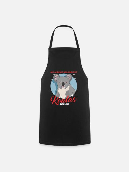 Koala Koalas Koalabären Koalabär Geschenk - Kochschürze - Schwarz
