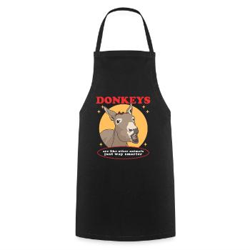 Donkey Donkey Donkey Owner Donkey Lover Gift - Cooking Apron - black - Front - AI Model Male 185 dark (185cm)